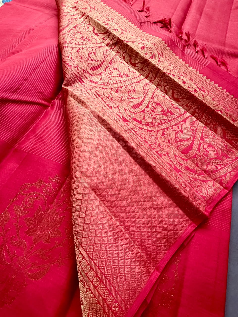 Red Pure Kanchi Silk Saree 108