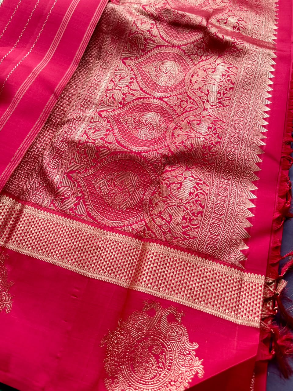 Red Pure Kanchi Silk Saree 108