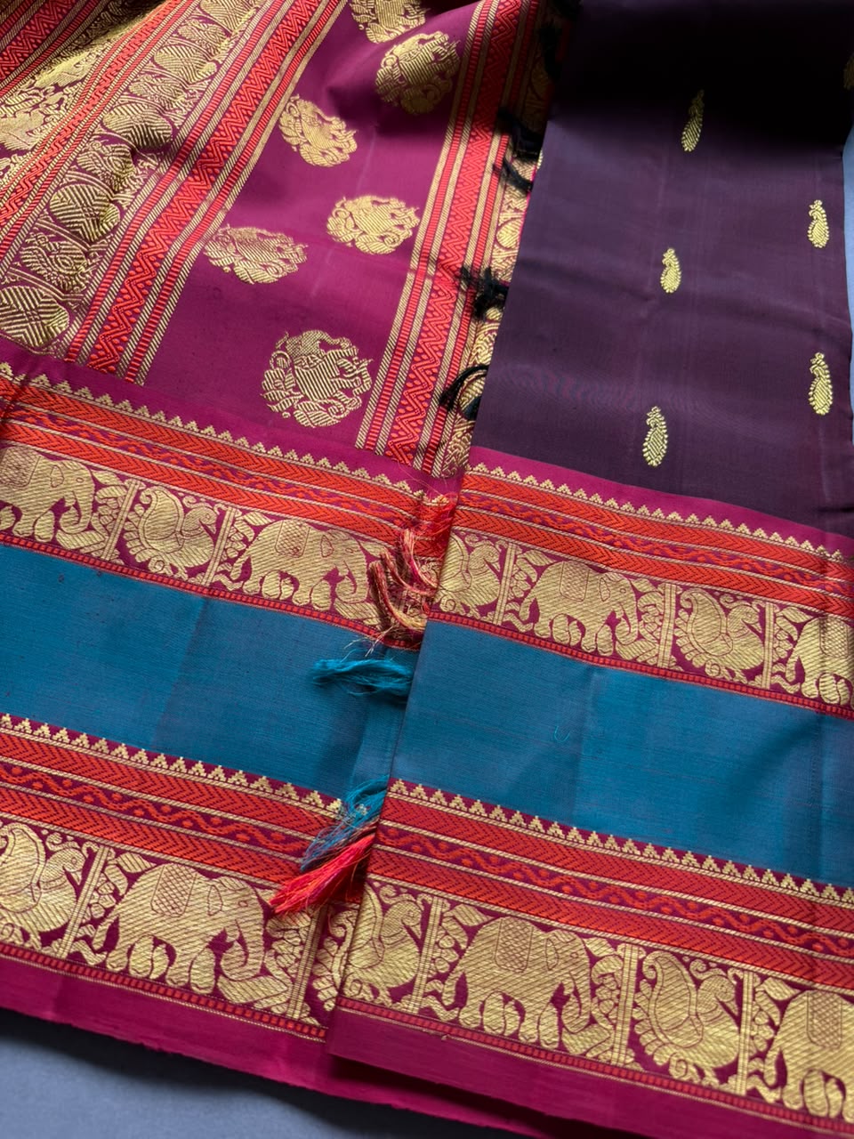 Maroon Pure Kanchi Silk Saree 108