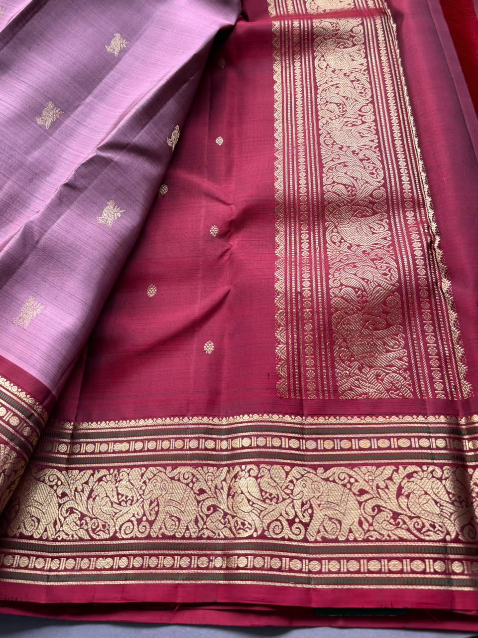Pastel Pink Pure Kanchi Silk Saree 108