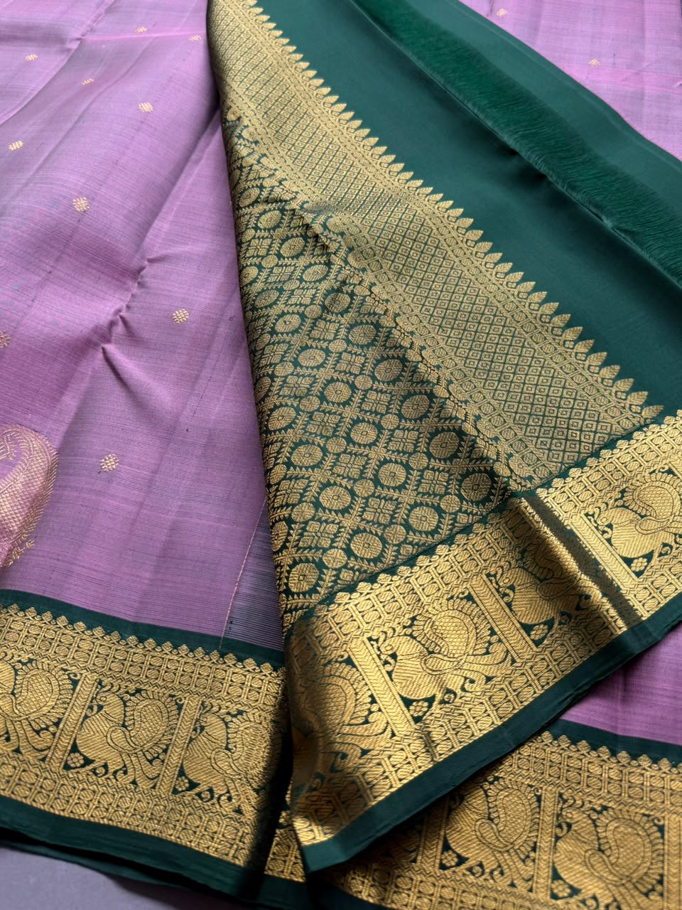 Mauve Pure Kanchi Silk Saree 108