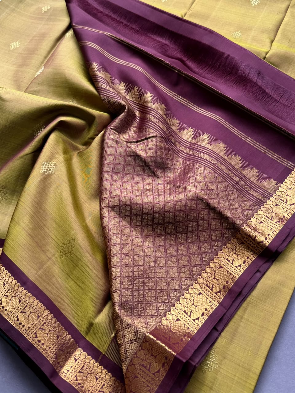 Mehandi Green Pure Kanchi Silk Saree 108