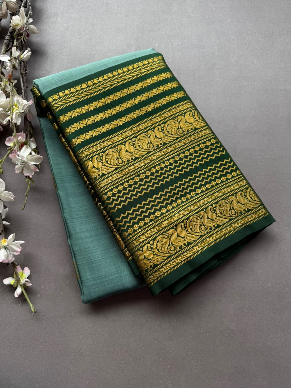 Pastel Green Pure Kanchi Silk Saree 108