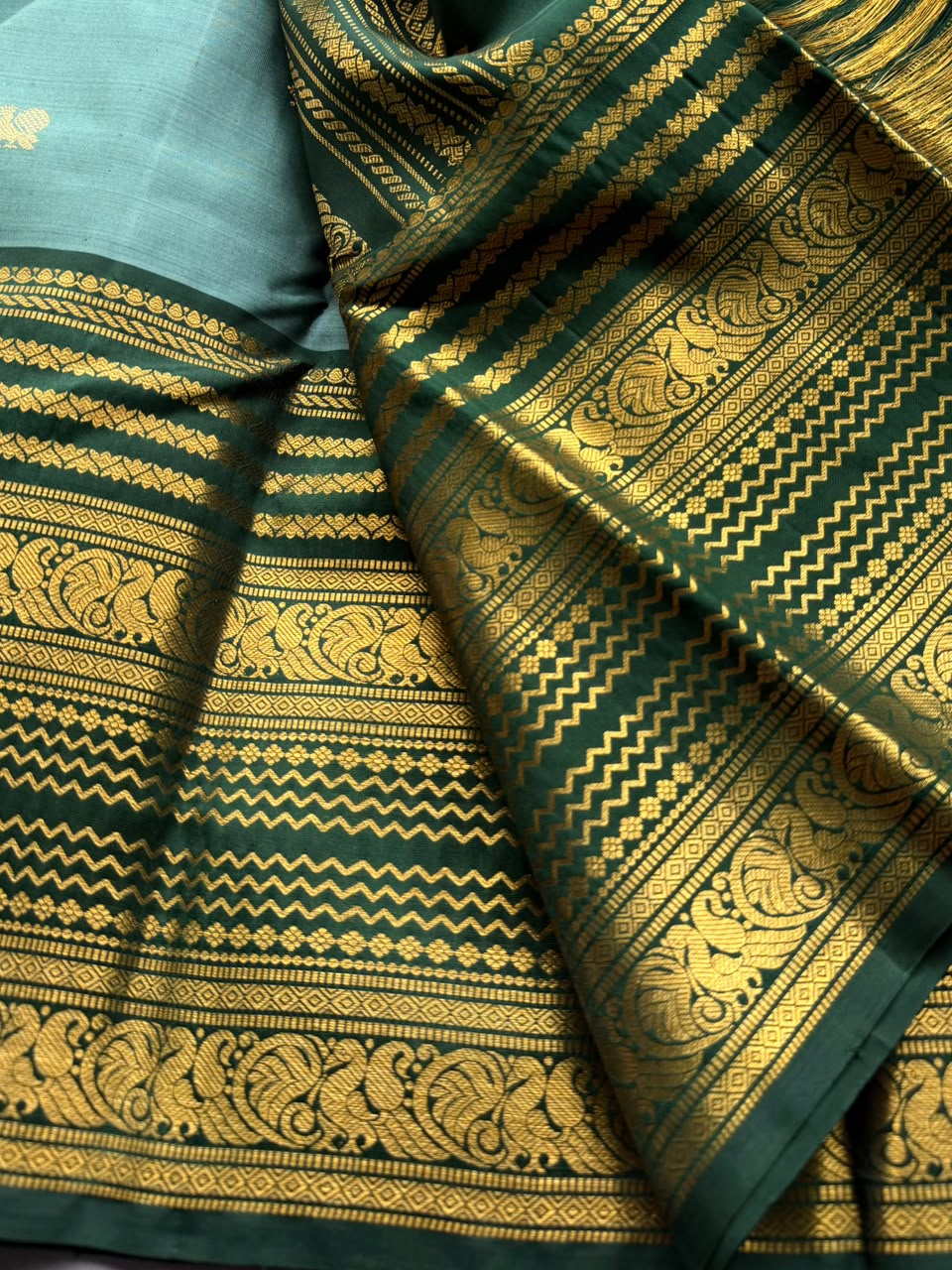 Pastel Green Pure Kanchi Silk Saree 108