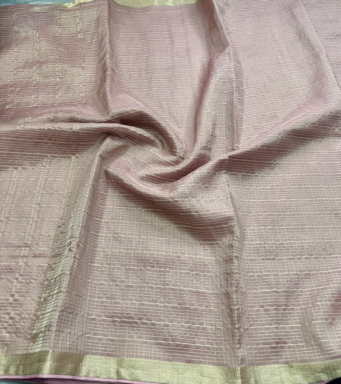 Lilac Tissue Saree with Stitched Blouse 108