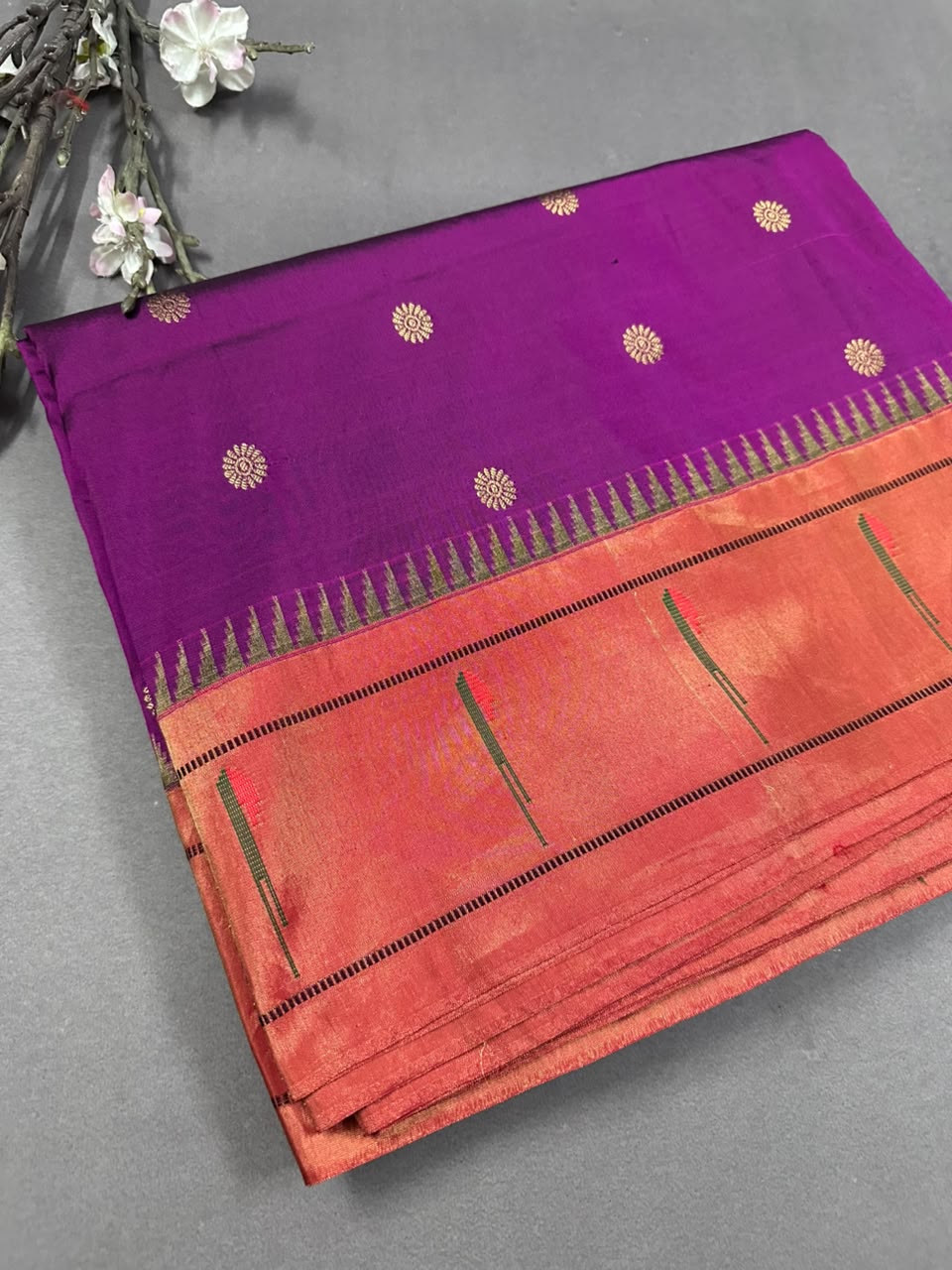 Purple Pure Paithani Silk Saree (Swara)