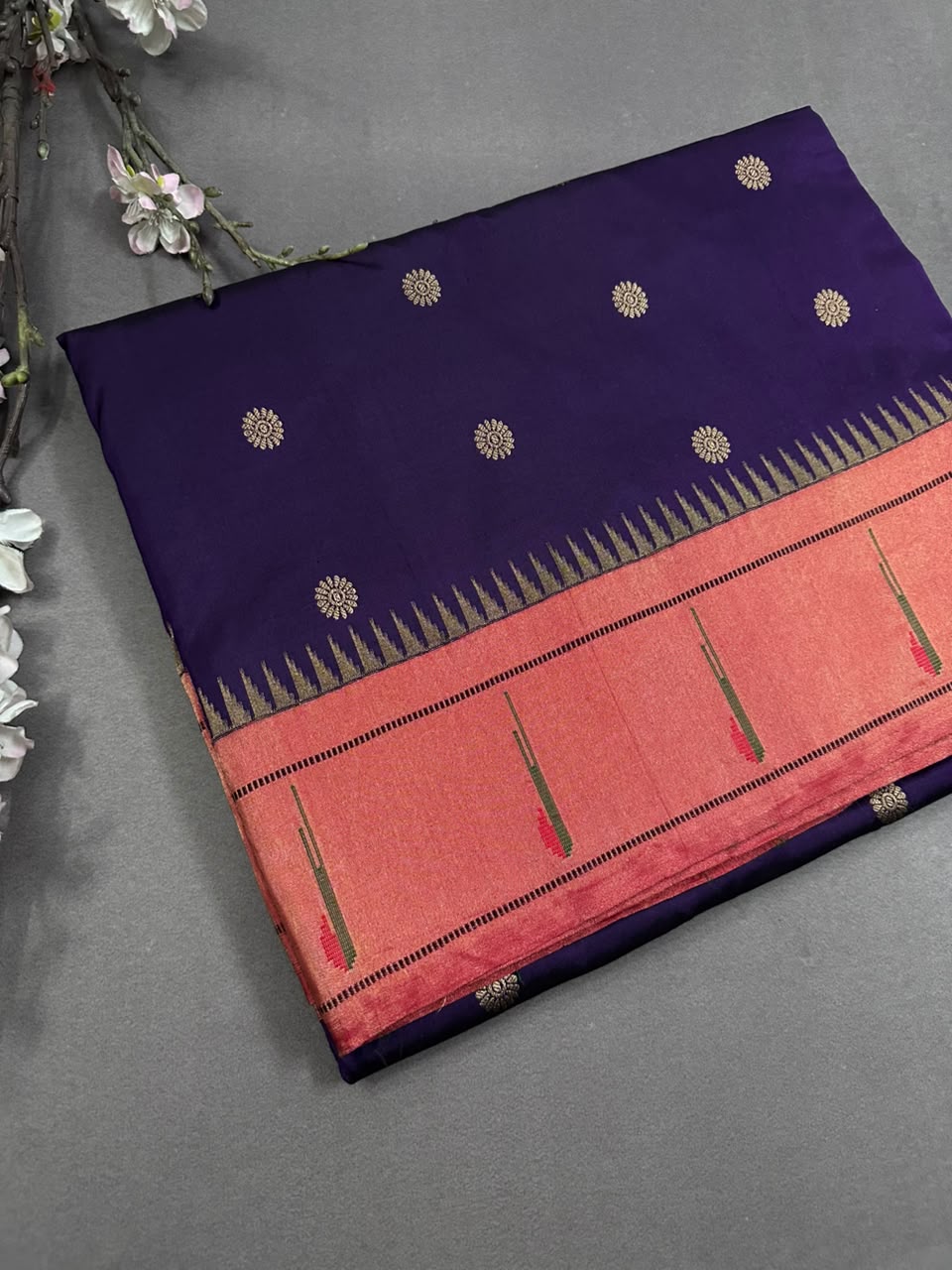 Purple Pure Paithani Silk Saree (Swara)