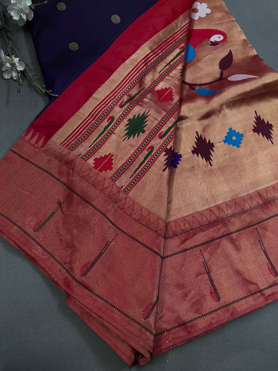 Purple Pure Paithani Silk Saree (Swara)