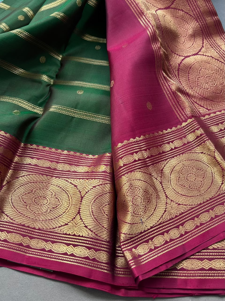 Green Pure Kanchi Silk Saree 108