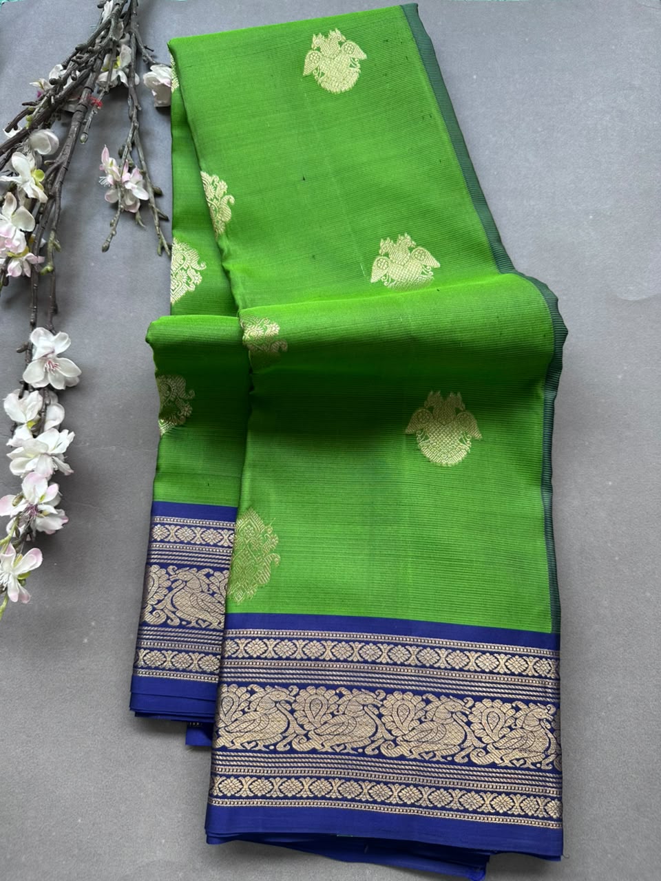 Green Pure Kanchi Silk Saree 108