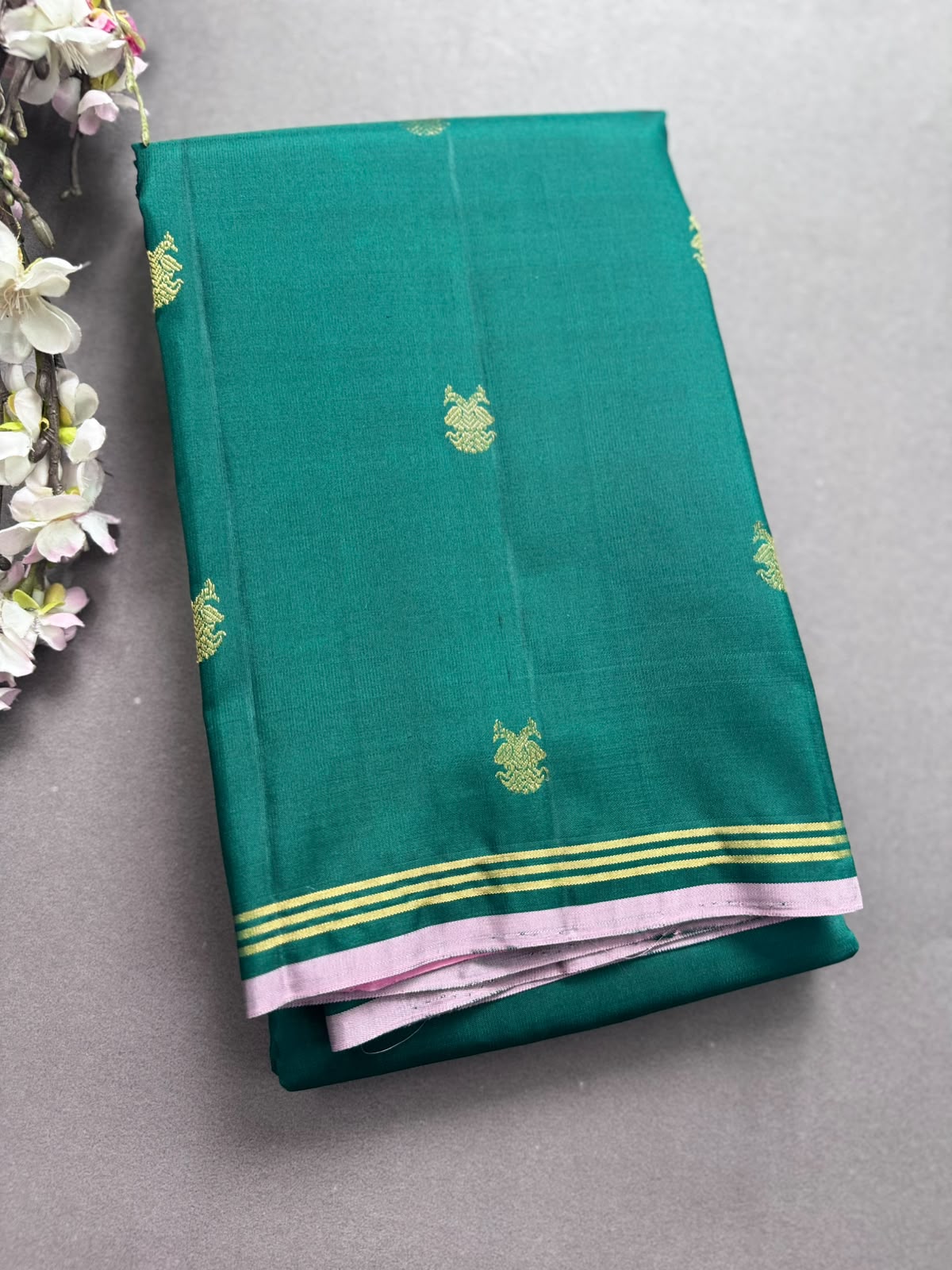 Green Pure Kanchi Silk Saree 108