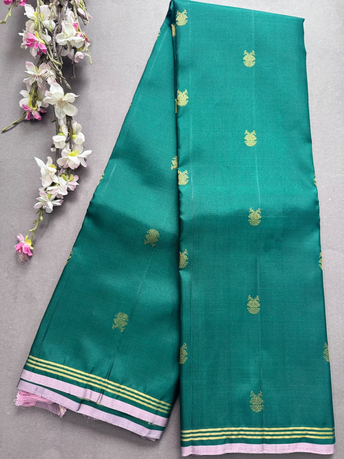 Green Pure Kanchi Silk Saree 108