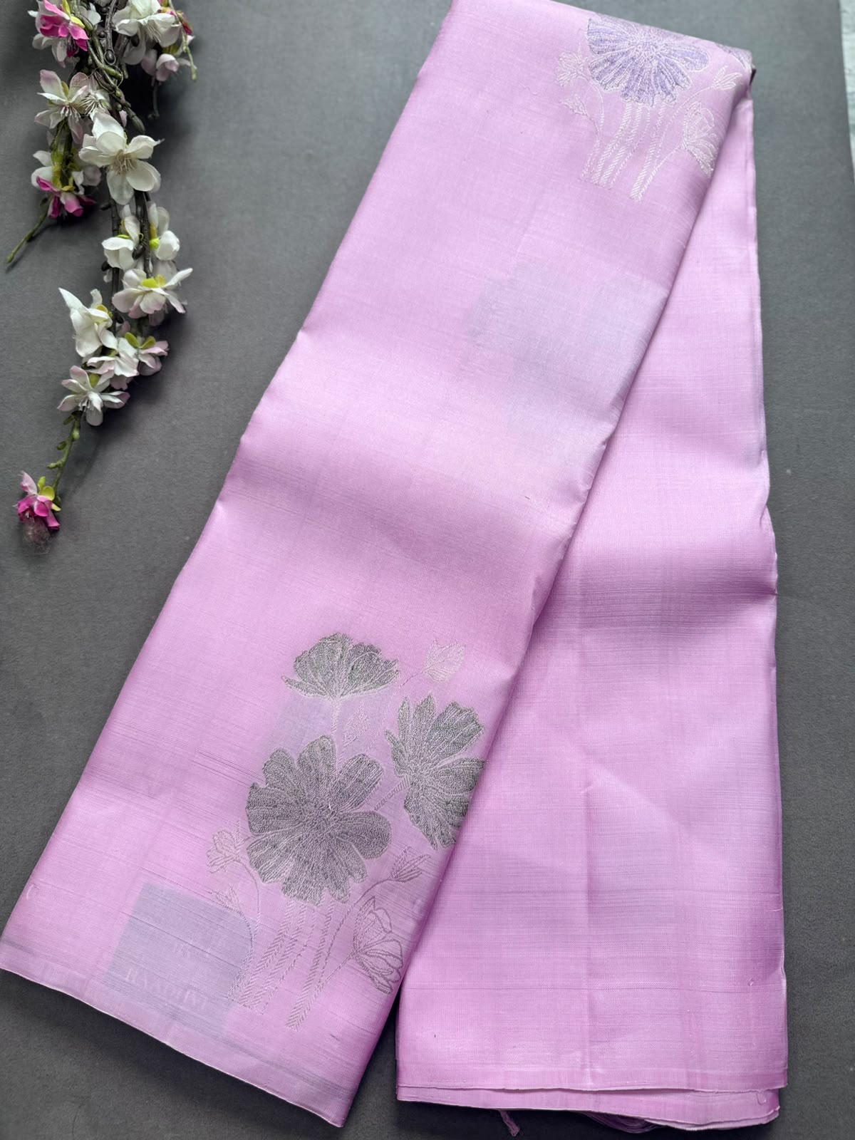 Pastel Pink Pure Kanchi Silk Saree 108