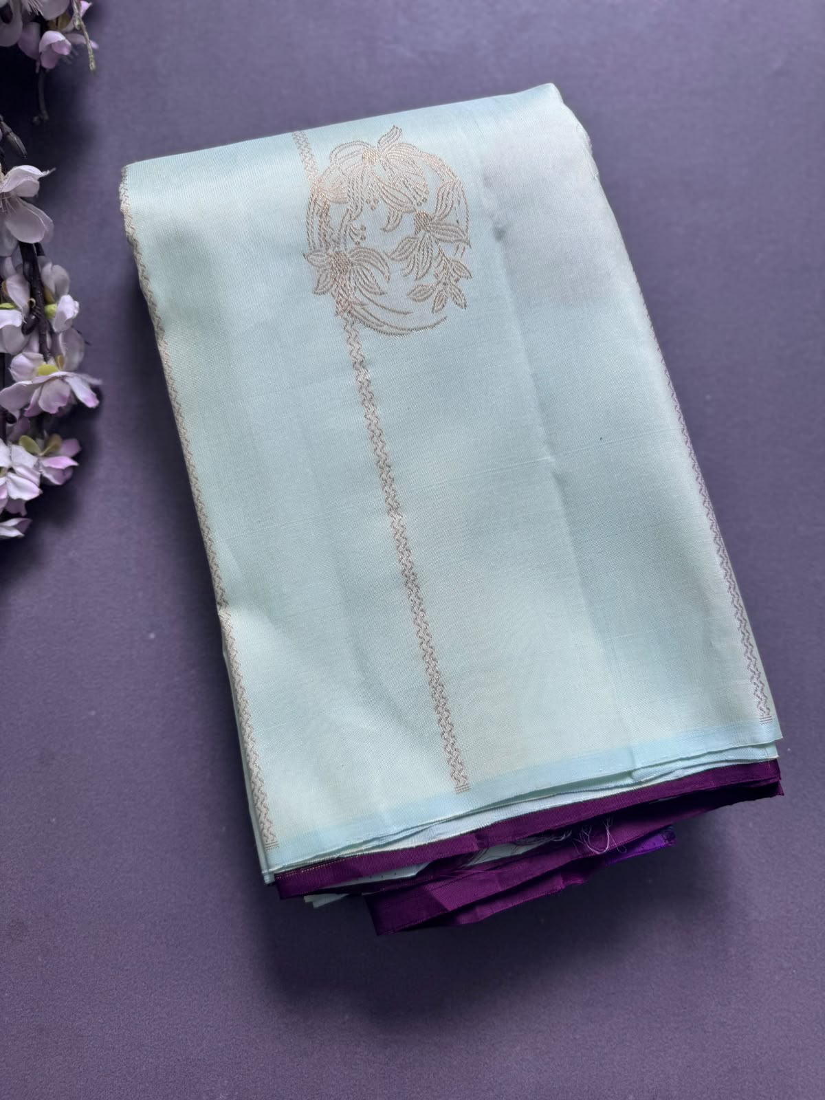 Pastel Green Pure Kanchi Silk Saree 108