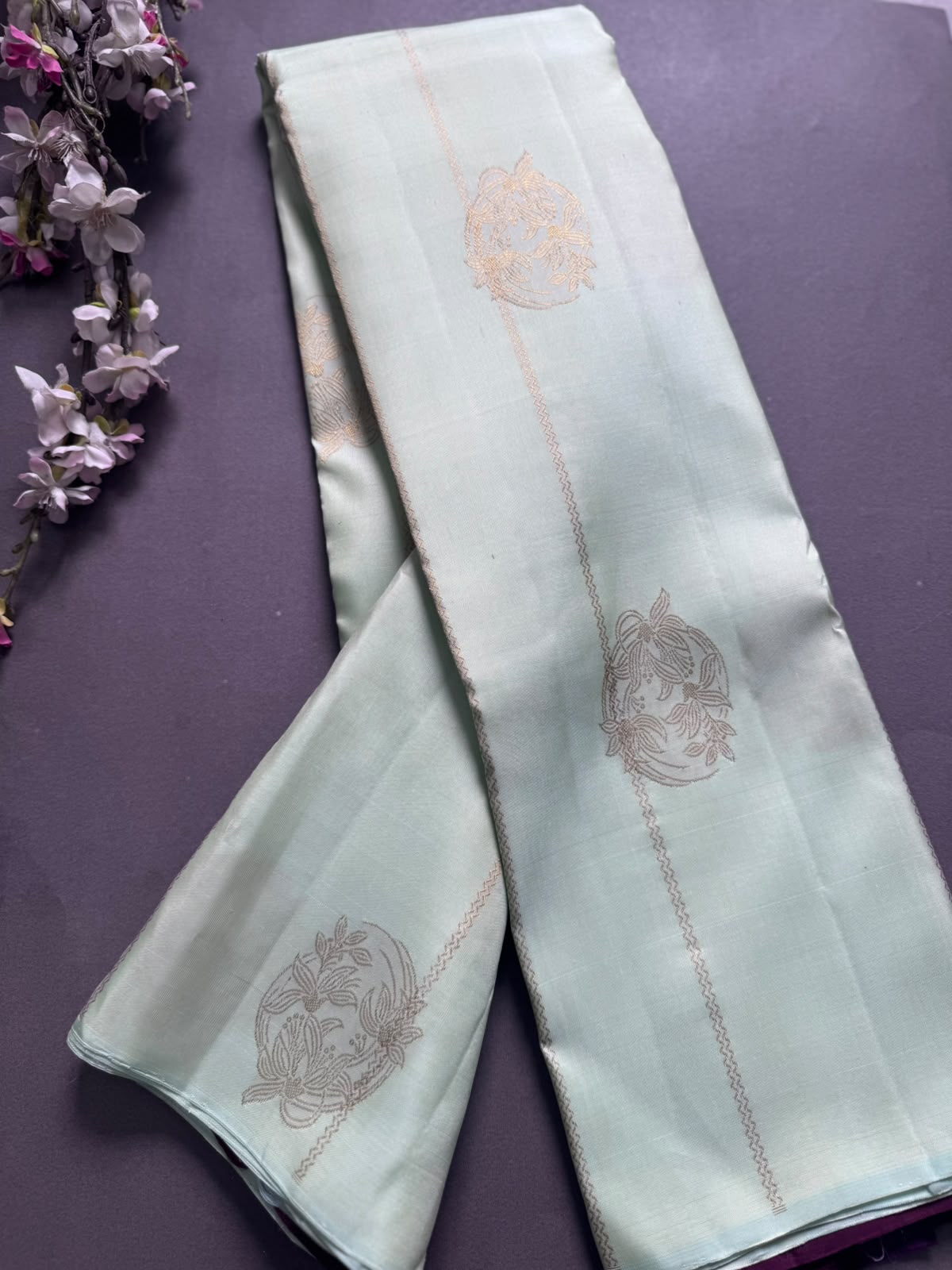 Pastel Green Pure Kanchi Silk Saree 108