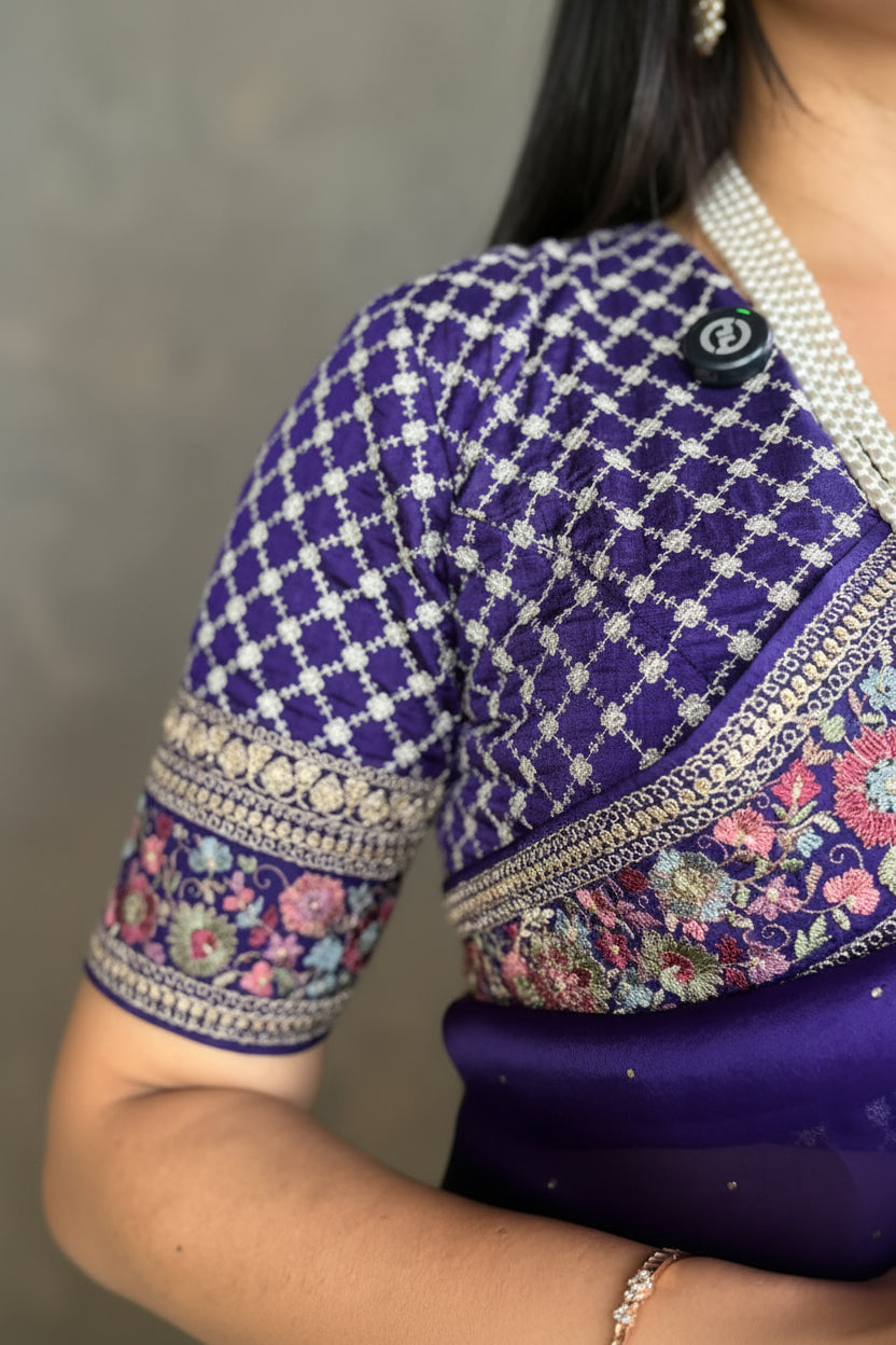 Purple Sabyasachi Inspired Pure Organza Saree 108