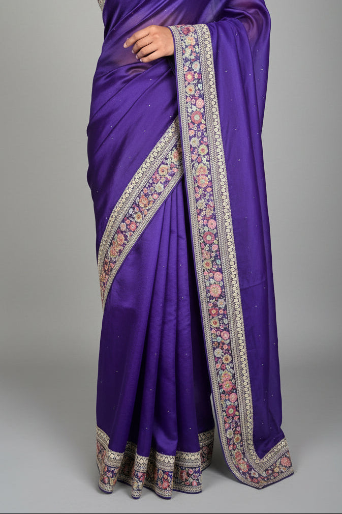 Purple Sabyasachi Inspired Pure Organza Saree 108