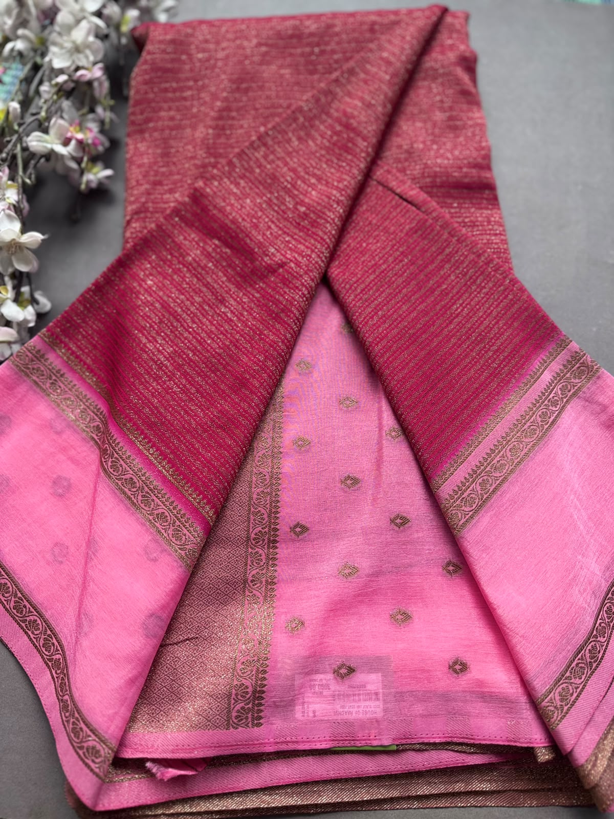 Magenta Dupion Silk Saree 108