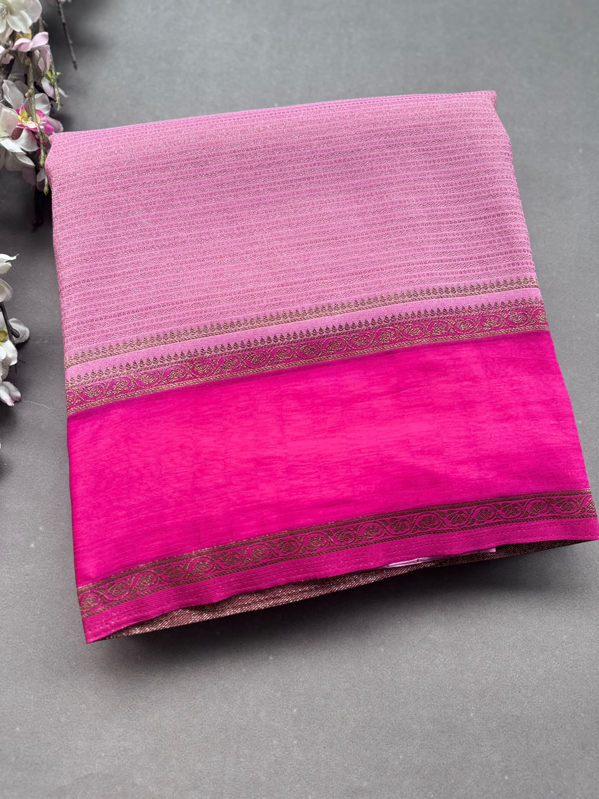 Pink Dupion Silk Saree 108