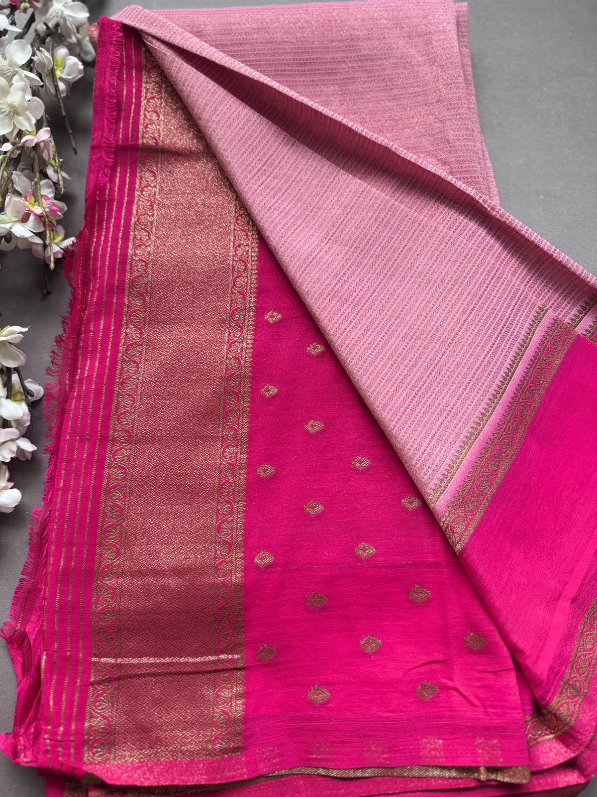 Pink Dupion Silk Saree 108