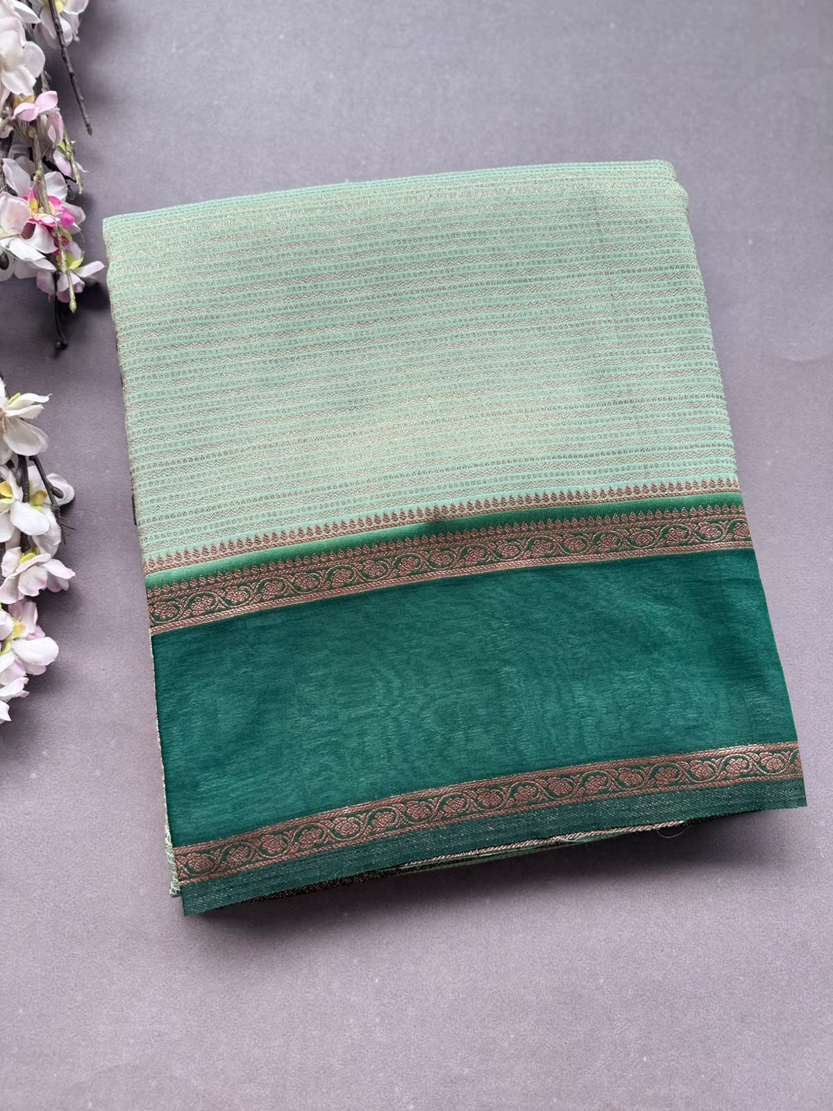 Pista Green Dupion Silk Saree 108