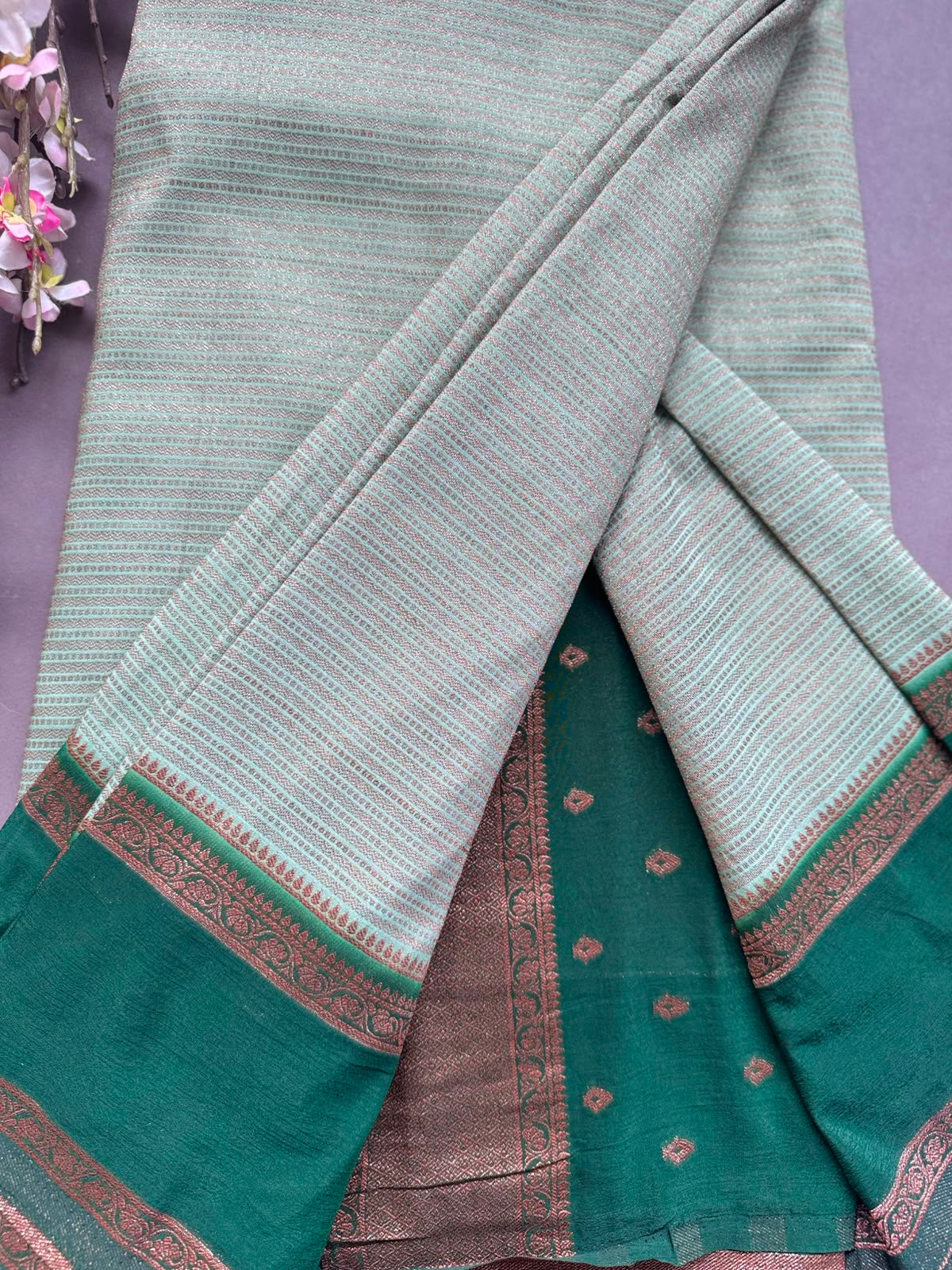Pista Green Dupion Silk Saree 108