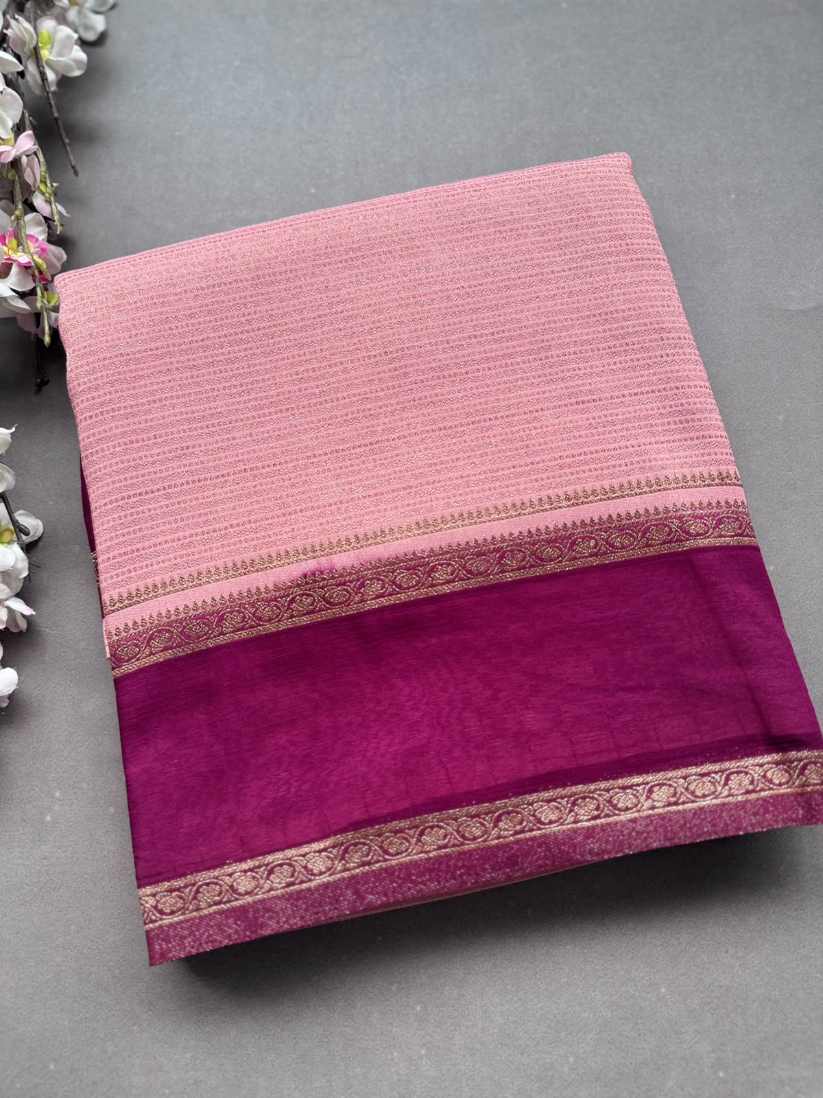 Pink Dupion Silk Saree 108