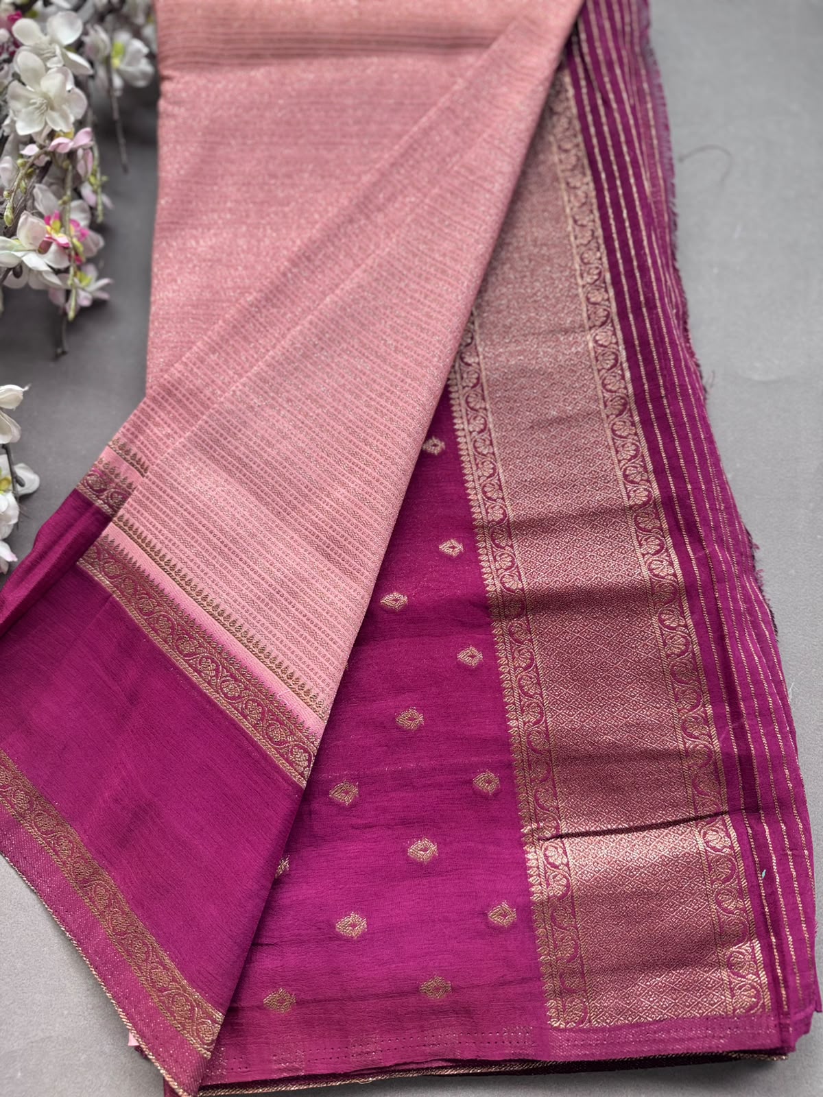 Pink Dupion Silk Saree 108