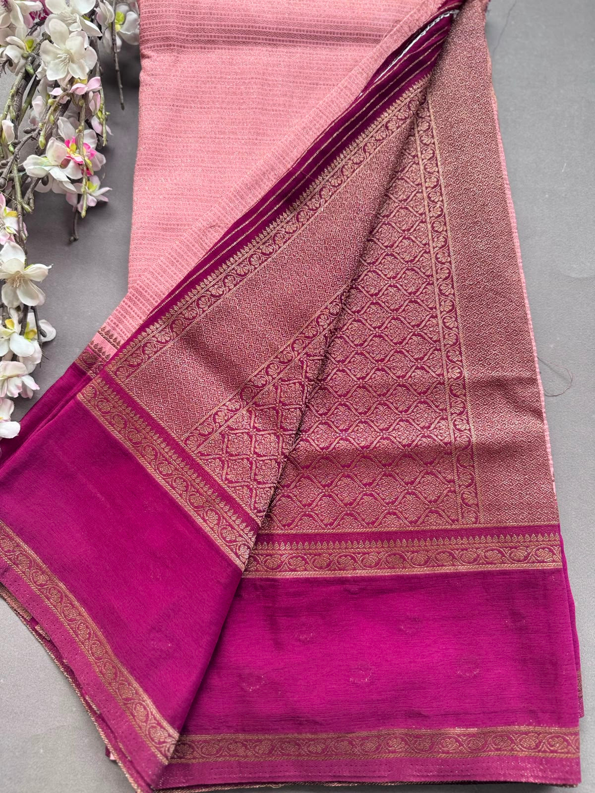 Pink Dupion Silk Saree 108