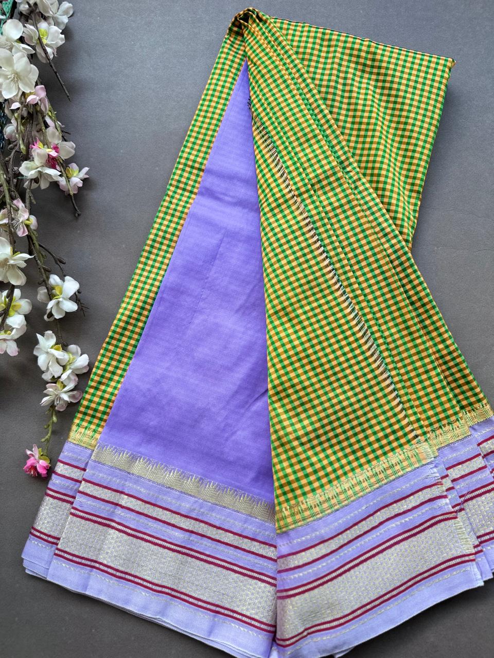 Green Checks ilkal Silk Saree 108
