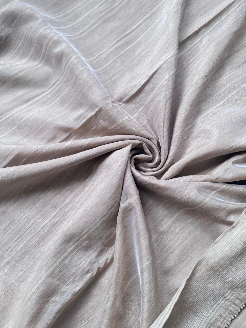 Beige Organza Tissue Saree with Stitched Blouse 108