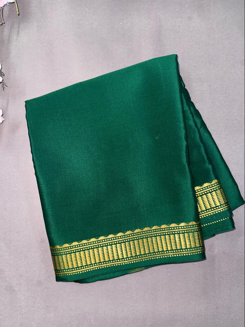Green Pure Mysore Crepe Silk CSG108