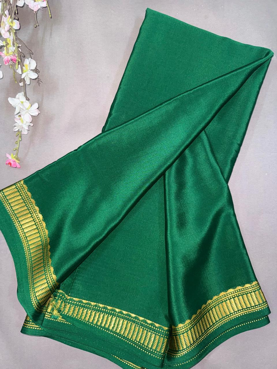 Green Pure Mysore Crepe Silk CSG108