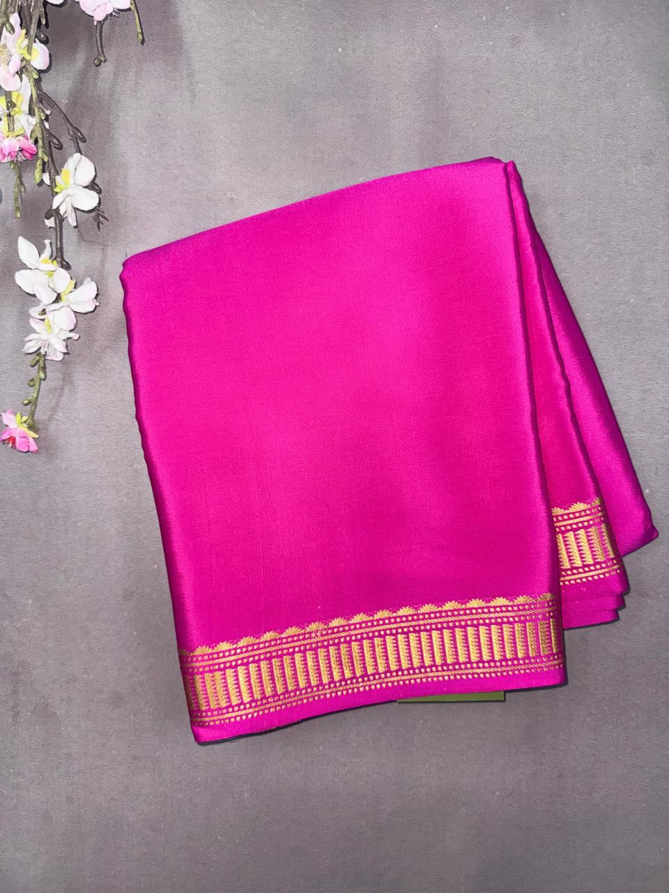 Pink Pure Mysore Crepe Silk CSG108