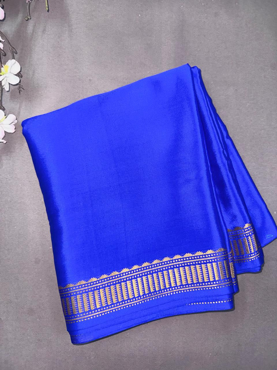 Royal Blue Pure Mysore Crepe Silk CSG108