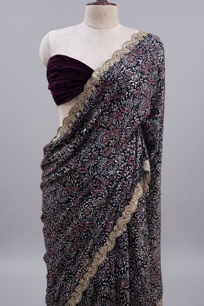 Maroon Pure Modal Silk Saree 108