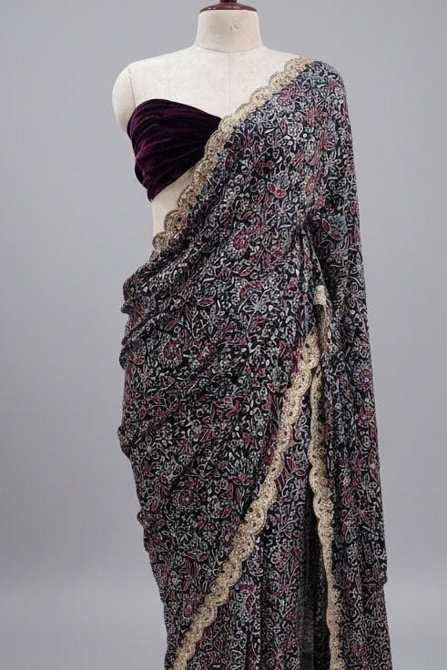 Maroon Pure Modal Silk Saree 108