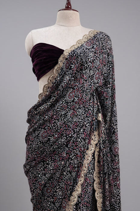 Maroon Pure Modal Silk Saree 108