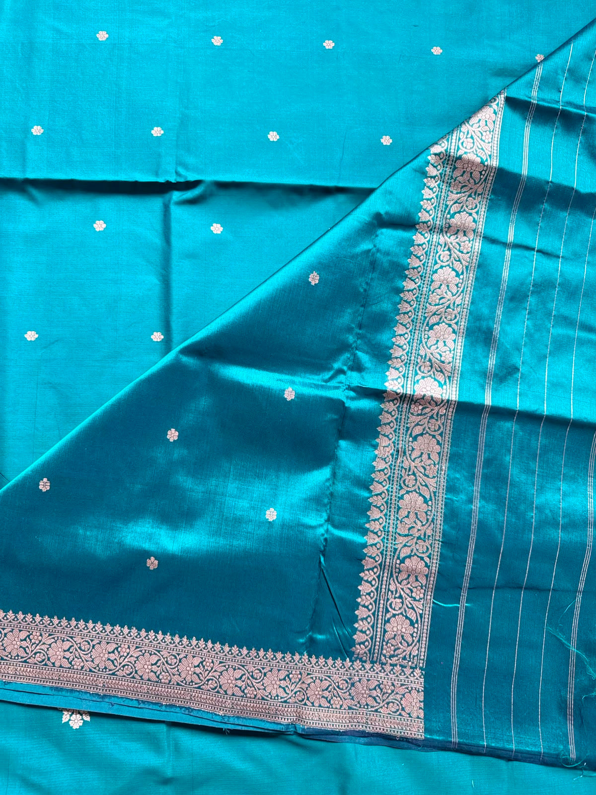 Bottle Green Pure Kathan Banarasi Silk Dress Material (Swara)