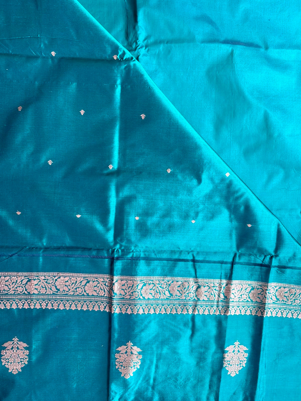 Bottle Green Pure Kathan Banarasi Silk Dress Material (Swara)