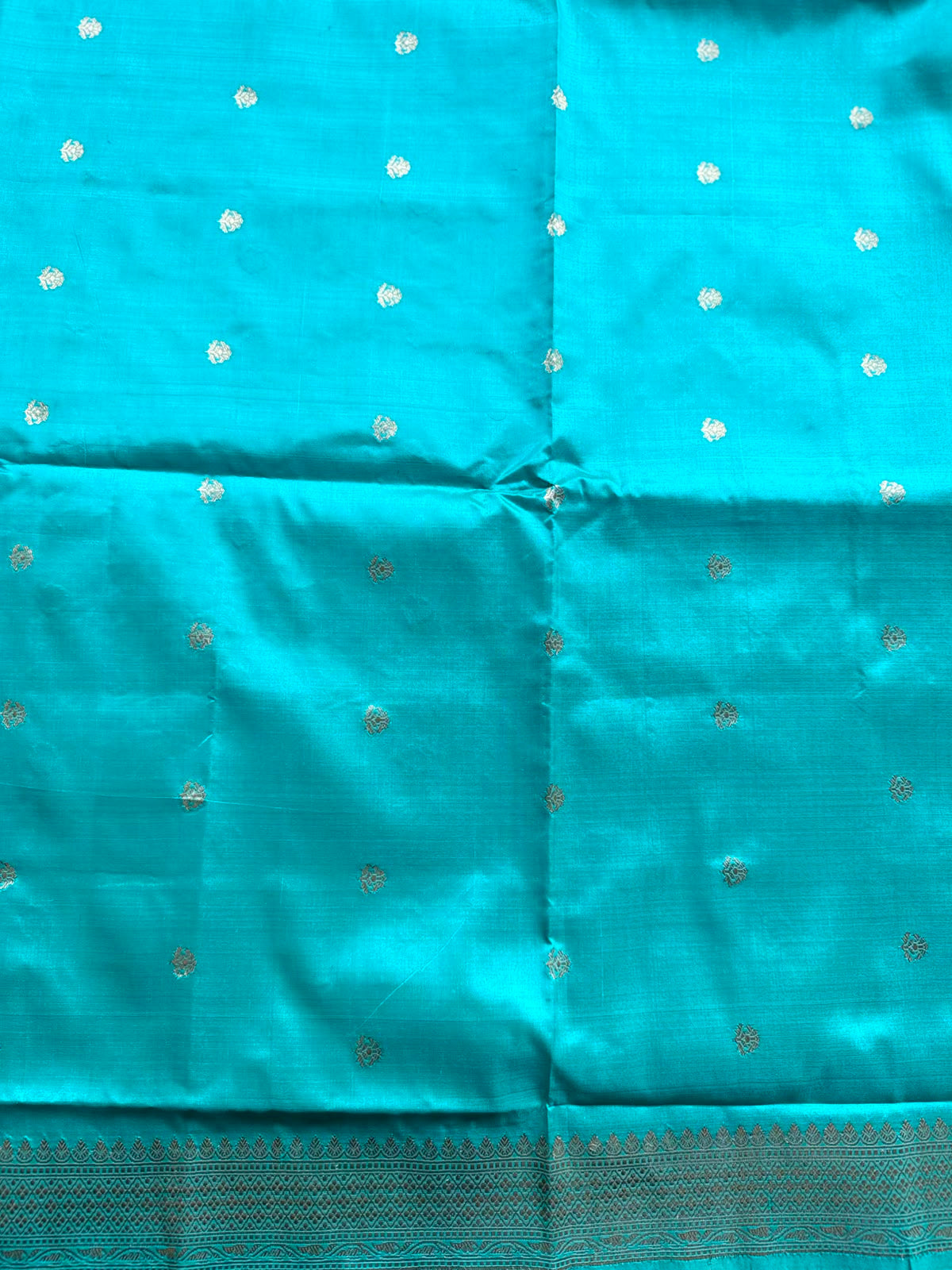 Pastel Green Pure Kathan Banarasi Silk Dress Material (Swara)