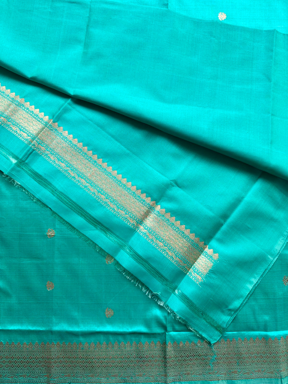 Pastel Green Pure Kathan Banarasi Silk Dress Material (Swara)