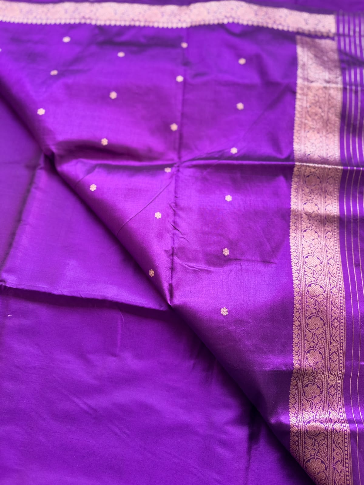 Purple Pure Kathan Banarasi Silk Dress Material (Swara)