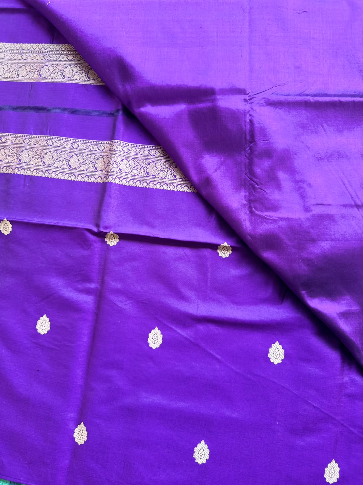 Purple Pure Kathan Banarasi Silk Dress Material (Swara)