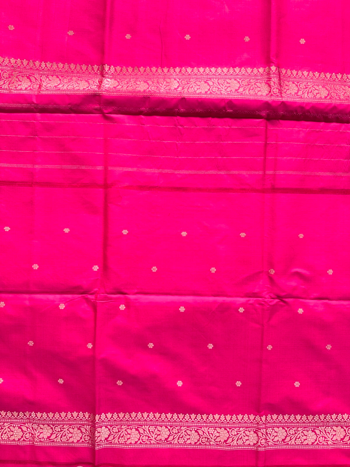 Rani Pink Pure Kathan Banarasi Silk Dress Material (Swara)