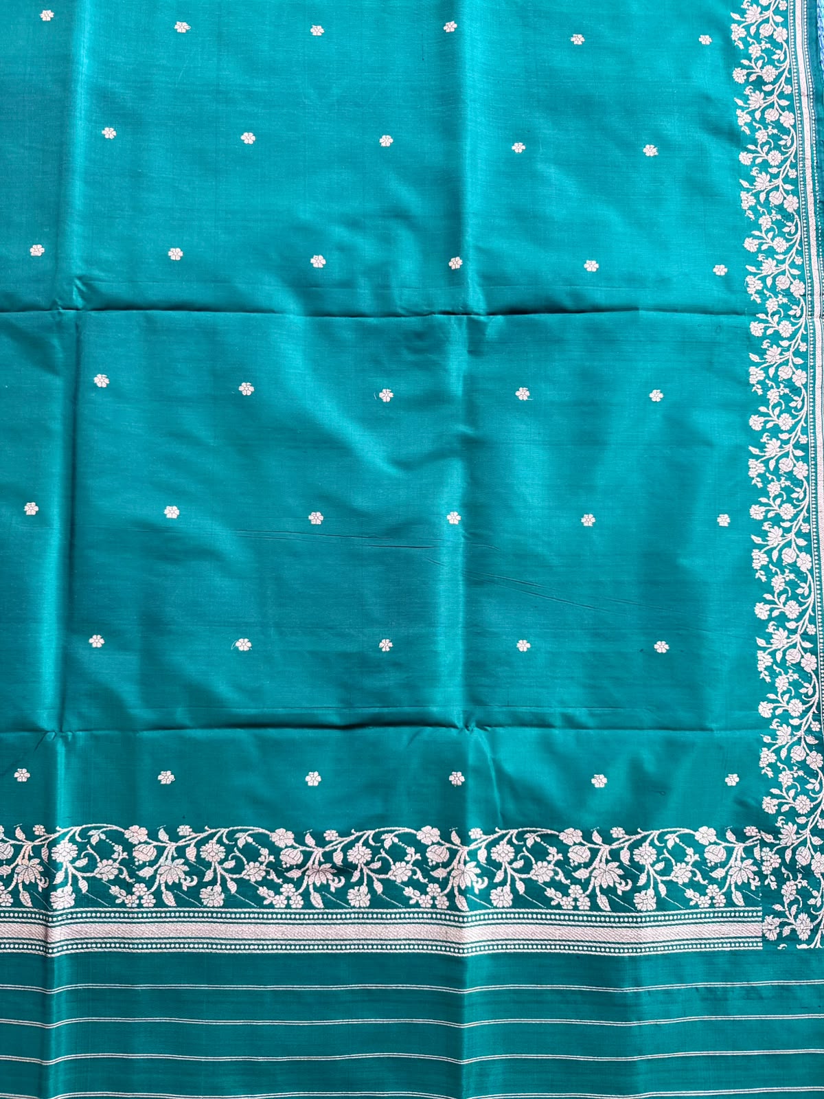 Bottle Green Pure Kathan Banarasi Silk Dress Material (Swara)