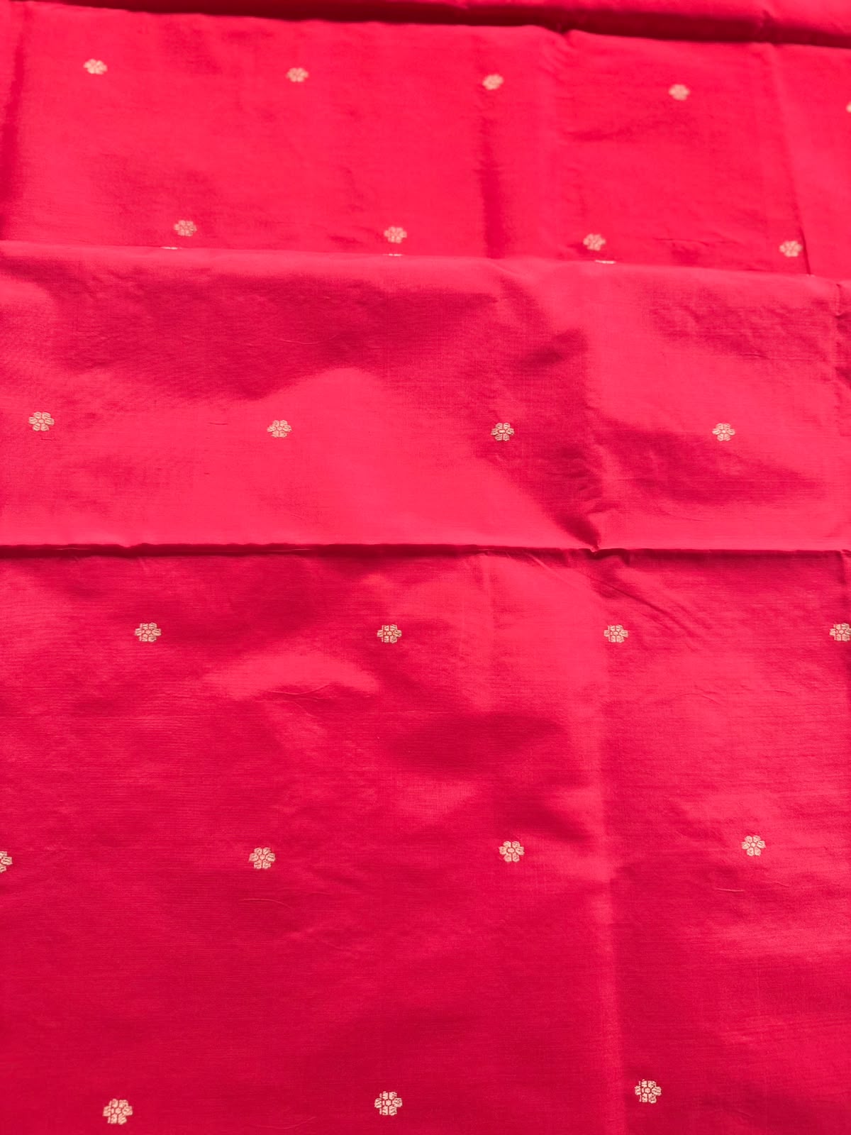 Red Pure Kathan Banarasi Silk Dress Material (Swara)