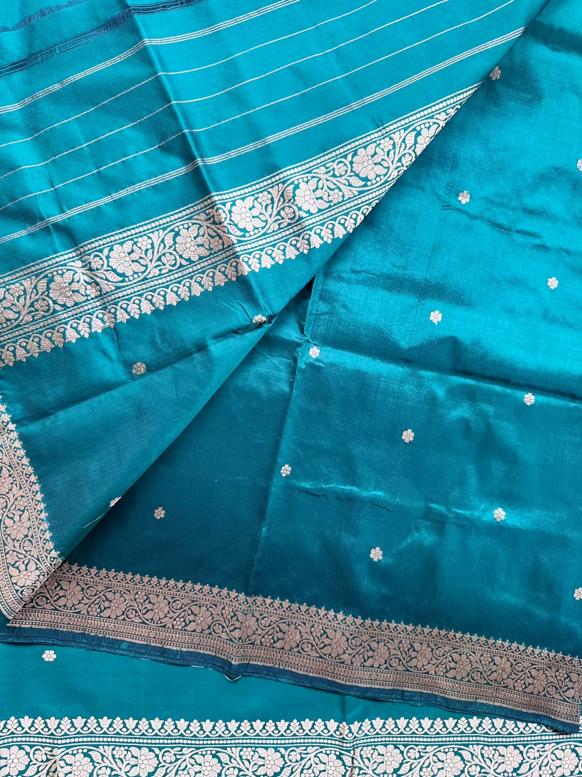 Bottle Green Pure Kathan Banarasi Silk Dress Material (Swara)
