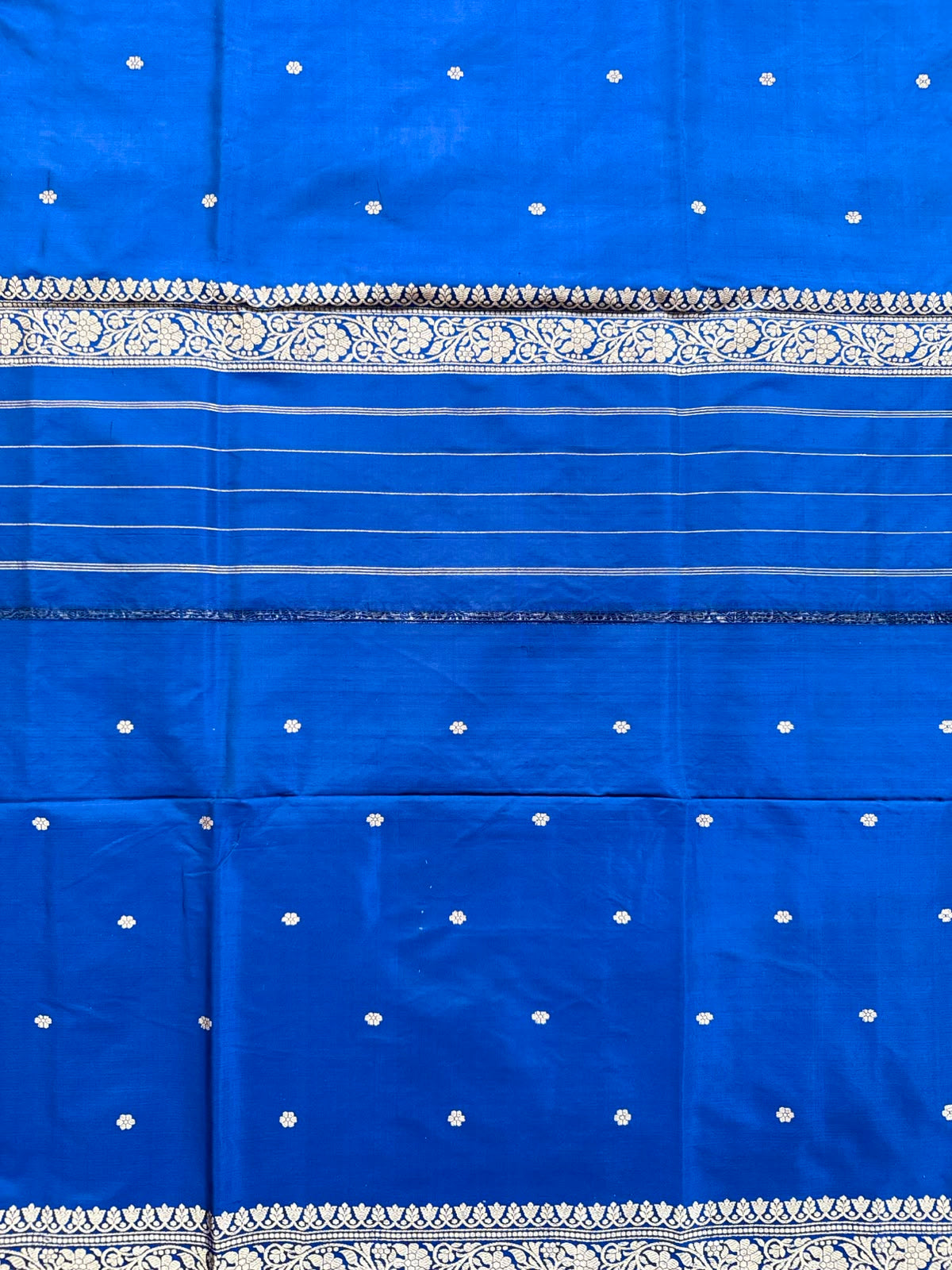 Navy Blue Pure Kathan Banarasi Silk Dress Material (Swara)