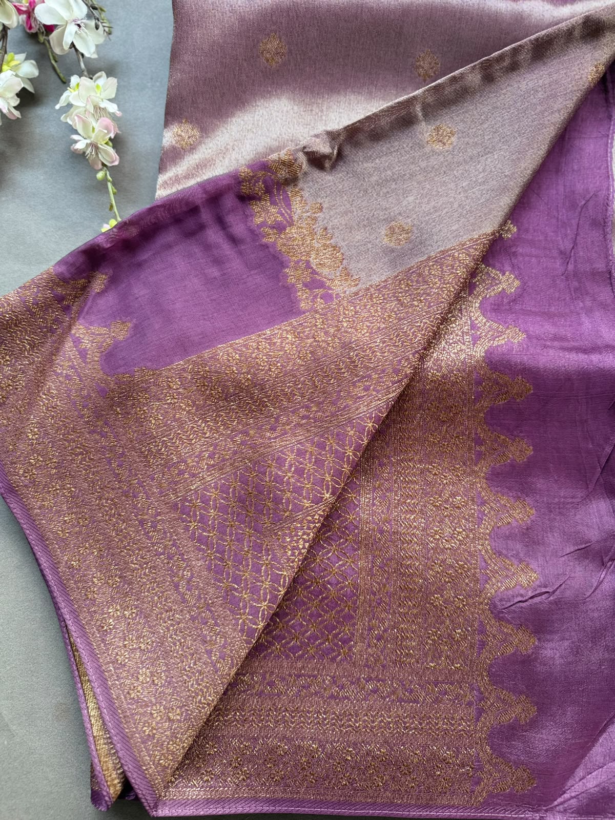Mauve Tussar Georgette Saree 108